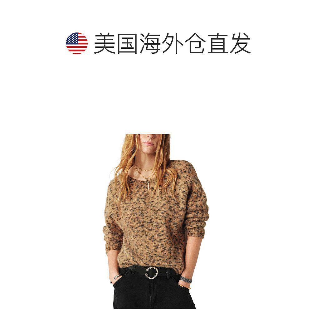 自营ba&sh Leopold Alpaca & Wool-Blend Sweater - beige 美国奥 - 图1