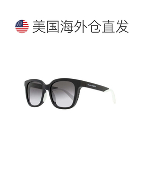 自营alexander mcqueenAM0295SK 002闪亮黑色/白色/灰色渐变-闪亮