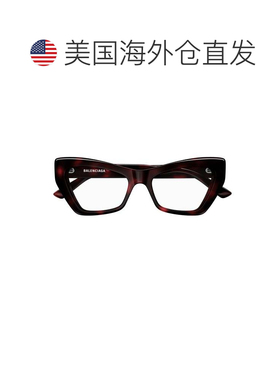 自营balenciagaBb0296o大胆猫眼太阳镜，采用龟形醋酸纤维-黑色