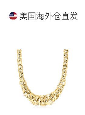 自营 Ross-Simons 意大利 18 克拉黄金互锁链环项链 - 20 英寸 美