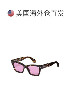 自营Off-White Sunglasses Cat Eye Full Rim, Burgundy Frame An