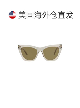自营saint laurentCat Eye-Frame回收醋酸纤维太阳眼镜-米色米色