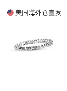 自营Suzy Levian 14K 白金 1/2 克拉 TDW 钻石永恒戒指 - 白色 美