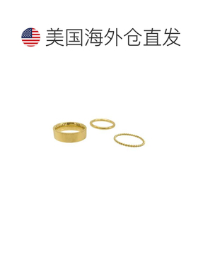 自营 Adornia Stacking Band Set 金 - 黄色 美国奥莱直发戒指