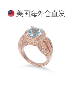 自营 Suzy Levian 纯银 5.23 TCW 蓝色托帕石戒指 - 蓝色 美国奥