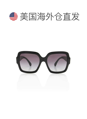 自营Chanel Charms珍珠方形太阳镜-黑色 美国奥莱直发