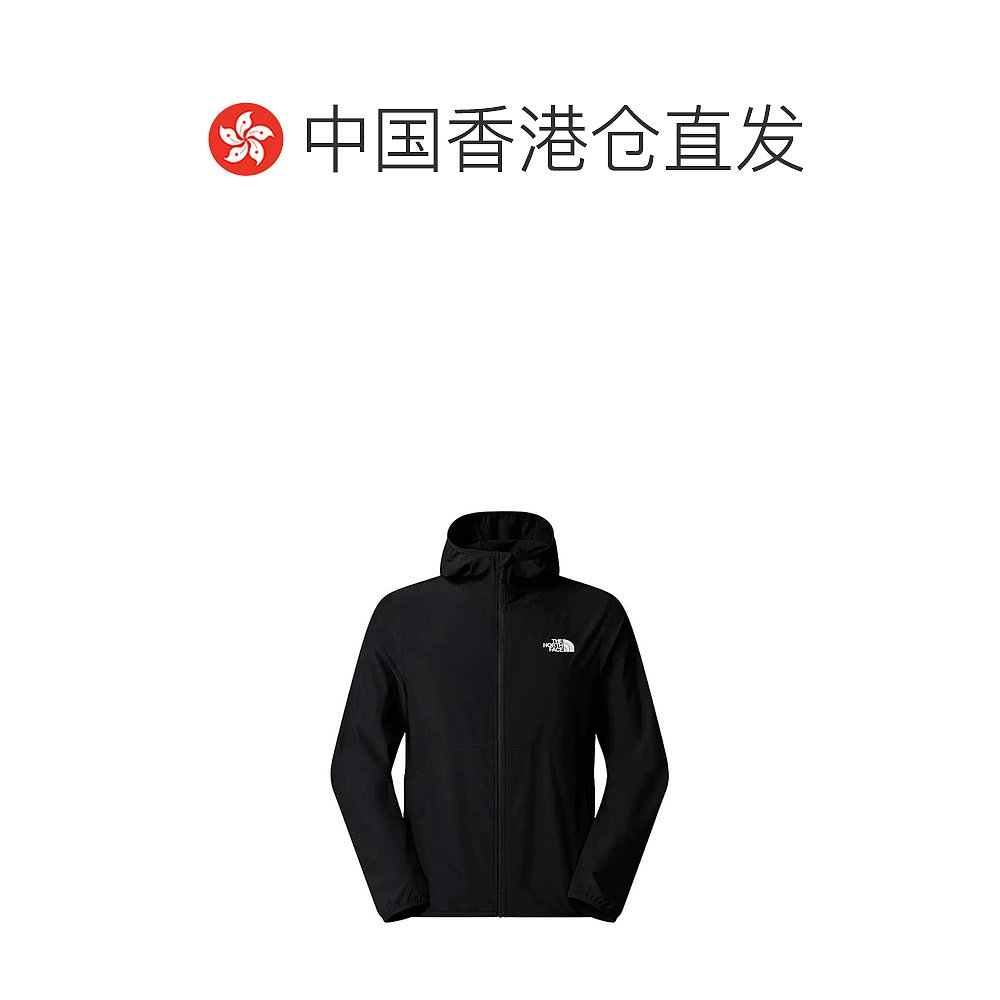 香港直邮北面THE NORTH FACE男款拉链夹克连帽外套 黑色 - 图1