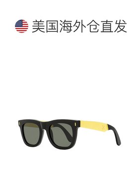 自营 Retrosuperfuture 中性款矩形太阳镜 Ciccio ZGL 黑色/金色