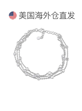 自营mimi & max925 纯银多股链式手链，7.5 英寸 美国奥莱直发