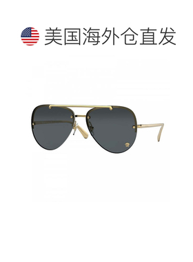 自营versaceVE2231 12526G淡金色/玫瑰渐变灰色镜子蓝色-金色 美