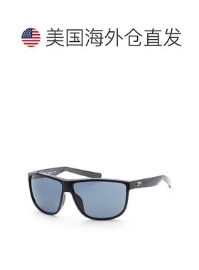自营 Costa del Mar男式61毫米闪亮黑色太阳镜-闪亮黑色 美国奥莱