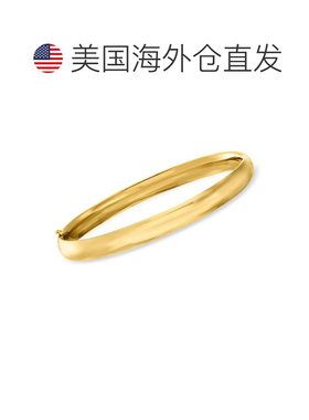 自营Ross-Simons 14kt Yellow Gold Polished Bangle Bracelet 8