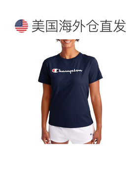 自营Champion Classic Tee Women's Athletic Navy Round Neck Sh
