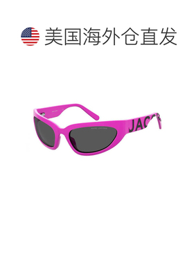 自营marc jacobsMARC 738/S 0EWW IR紫红色/黑色-紫红色/黑色 美