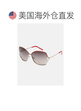 自营 guess蝴蝶金属太阳镜-红色 美国奥莱直发防紫外线户外
