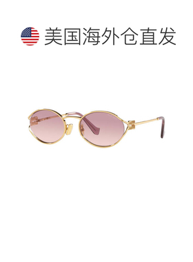 自营miu miuMU52YS 5AK06S金色/棕色渐变紫色-金色 美国奥莱直发