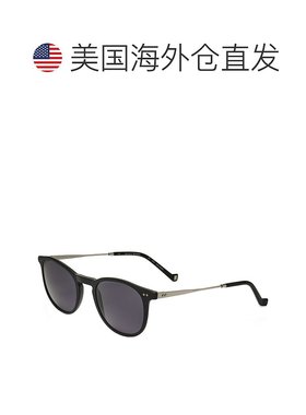 自营 Hackett男士48毫米灰色太阳镜-黑色 美国奥莱直发