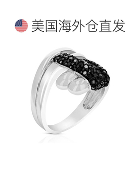 自营vir jewels 2/3 cttw 黑色钻石戒指 .925 纯银镀铑 - 银 美国