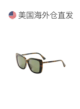 自营Burberry Women's 54mm Checker Green Sunglasses - checker