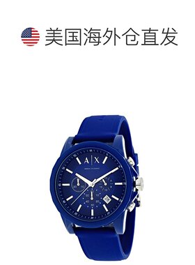 自营Armani Exchange Men's Blue dial Watch - blue 美国奥莱直