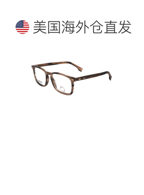 自营Hugo Boss Men's 53 mm Brown Opticals - grey brown 美国奥