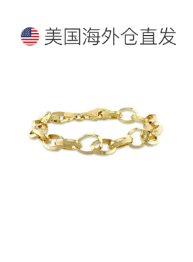 自营Mimi & Max Rolo 镀黄色纯银链式手链 - 7.5 英寸 - 黄色 美