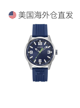 自营Guess Men's Varsity G Blue Dial Watch - blue 美国奥莱直