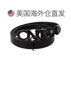 自营Costume National Leather Letter Logo Buckle Women's Belt