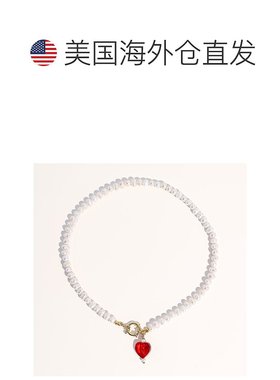 自营 joey babyKokoro 淡水珍珠心形项链 - 红色 美国奥莱直发