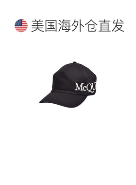 自营alexander mcqueen黑色六面刺绣棉质帽子-黑色 美国奥莱直发