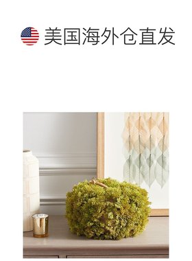 自营 safavieh人造 10 英寸苔藓南瓜 - 绿色 美国奥莱直发