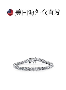 自营GENEVIVE Sterling Silver Cubic Zirconia Tennis Bracelet