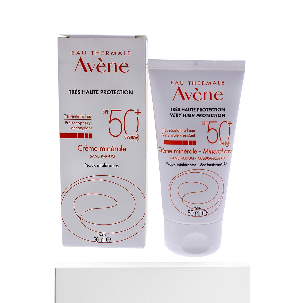 天猫国际美国直购美国直邮Avene雅漾自然spf50+防晒霜50ml矿物纯物理防晒防紫外线3