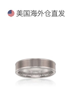 自营 ross-simonsRoss Simons男式6mm碳化钨婚戒-白色 美国奥莱直