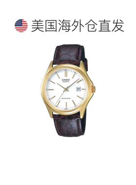 自营Casio Men’s Gold-Tone Analog Watch with White Dial and
