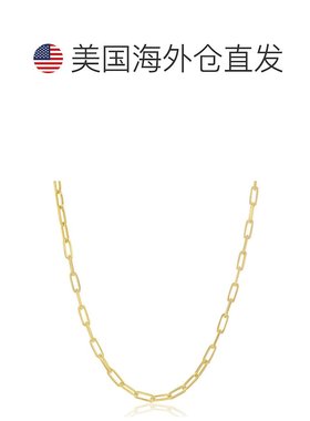 自营 simona纯银 2.8 毫米回形针脚链 - 镀金 - 镀金 18 英寸链