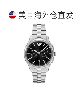 自营Emporio Armani Men's Dario Black Dial Watch - black 美国