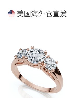 自营pompeii31Ct Three Stone Diamond Engagement Ring 14k Gold