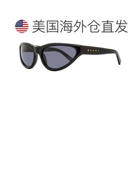自营Marni中性款环绕式太阳镜Mavericks FA7黑色60mm-FA7 美国奥