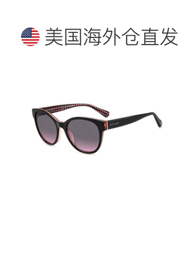 自营kate spadeNATHALY/G/S 0807 FF黑色/灰色紫红色渐变-黑色 美