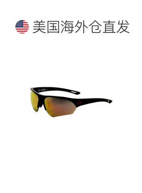自营 Under Armour中性款72毫米橙色太阳镜-哑光黑橙色 美国奥莱