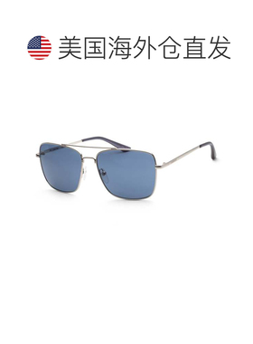 自营Calvin Klein Unisex 57mm Silver Sunglasses - silver 美国