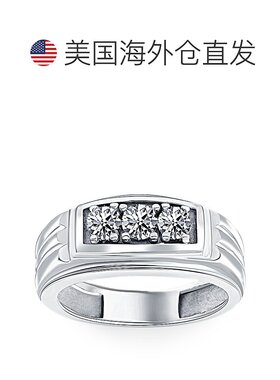 自营 pompeii33/4 克拉钻石男士 14K 白金结婚戒指 - 14k 白金 美