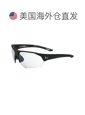 自营 Under Armour中性款72毫米银色太阳镜-哑光黑灰色 美国奥莱