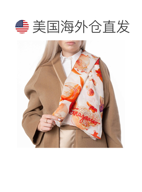 美国直邮自营salvatore ferragamoFerragamo石榴无花果印花真丝