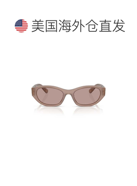 自营miu miu0mu A03s Translucent Taupe Oval Sunglasses - pink