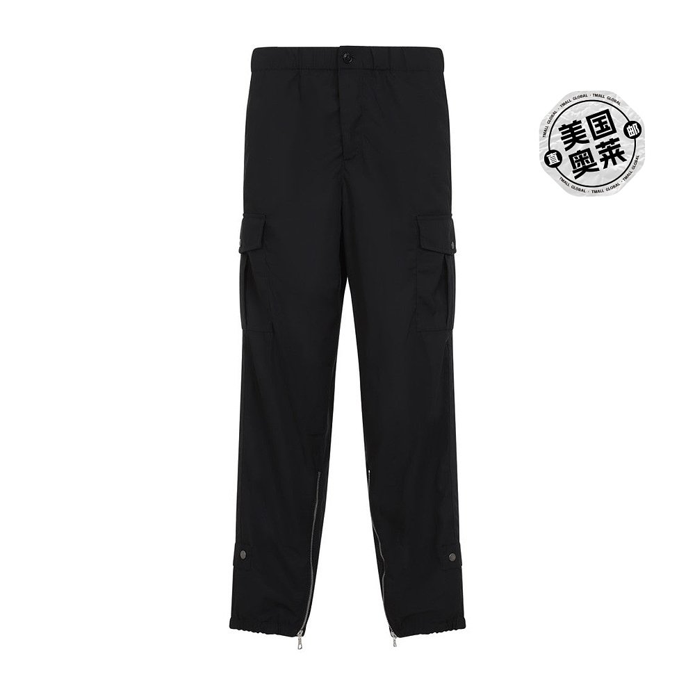 自营dries van noten(比利时)Relaxed Fit Black Cargo Trouser - 图0