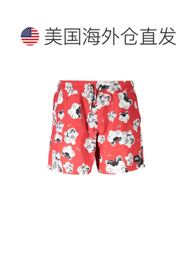 自营Karl Lagerfeld Polyester Men's Swim Men's Trunk - red 美