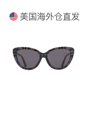 自营Burberry Dark Grey Cat Eye Ladies Sunglasses BE4457 4166