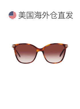 自营Longchamp Brown Gradient Square Ladies Sunglasses LO660S